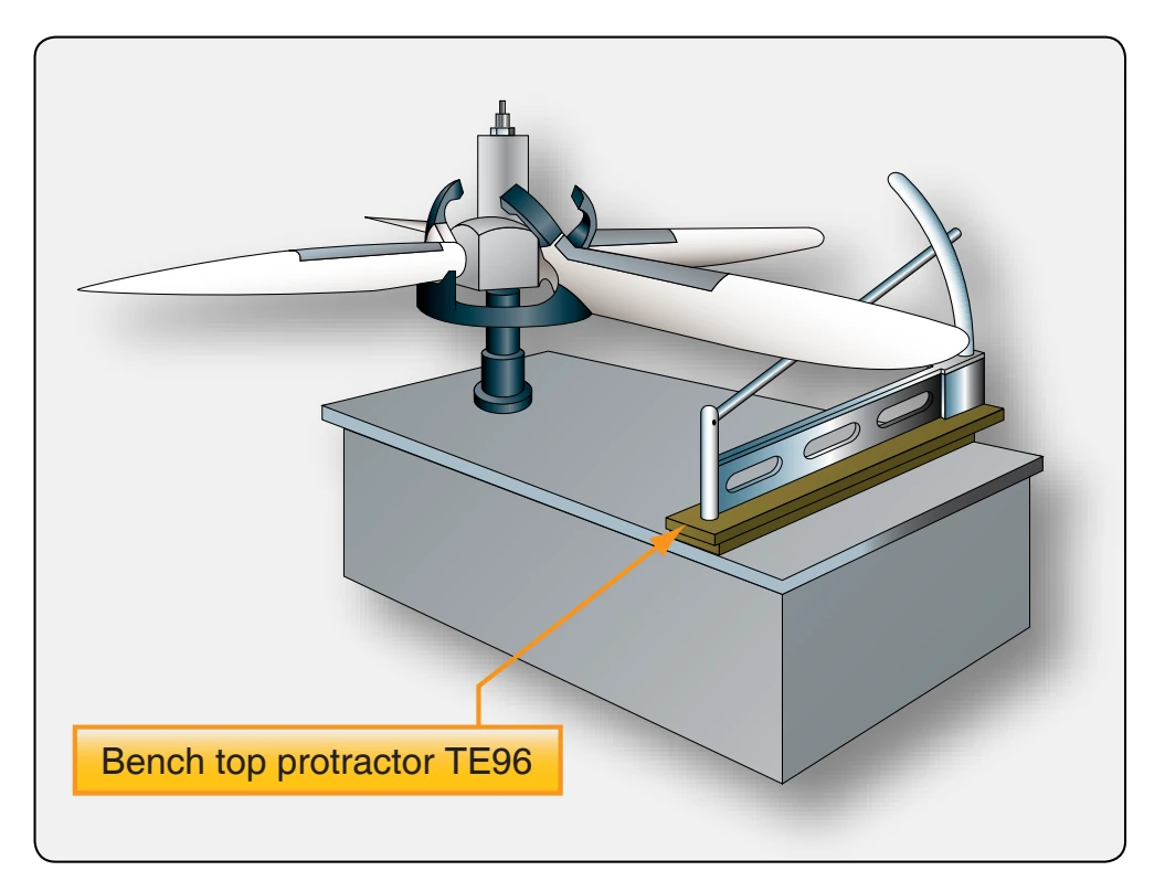Bench top protractor.