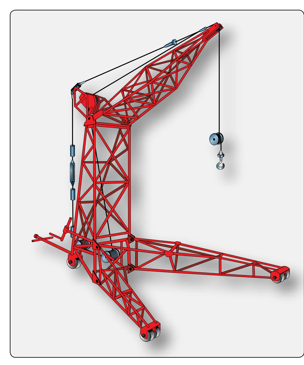 Hoist and frame assembly used for engine removal.