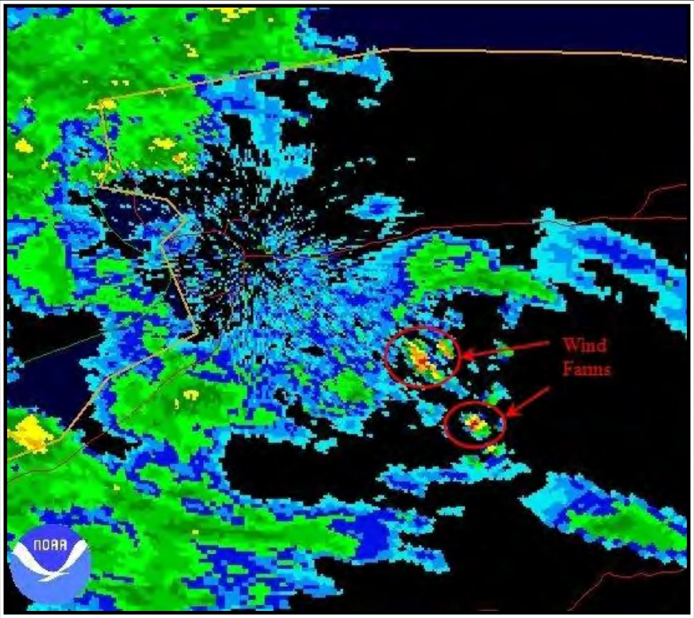 Figure 15-18. Wind Farms Can Make Benign Echoes Appear as Small Storms