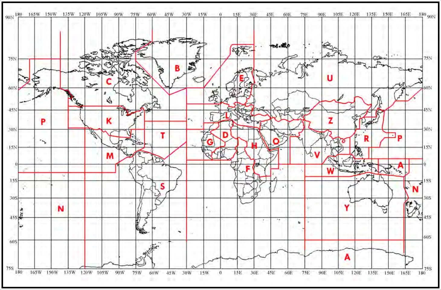 Figure 24-2. ICAO Continental Codes