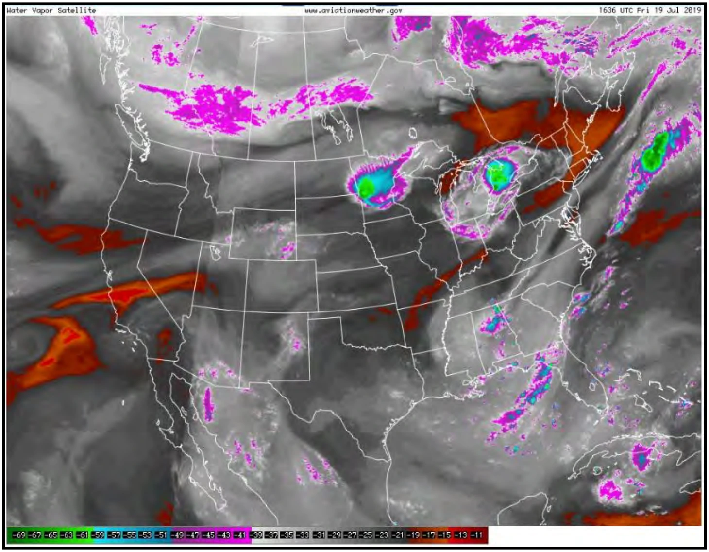 Figure 24-24. Water Vapor Satellite Image—U.S. Example