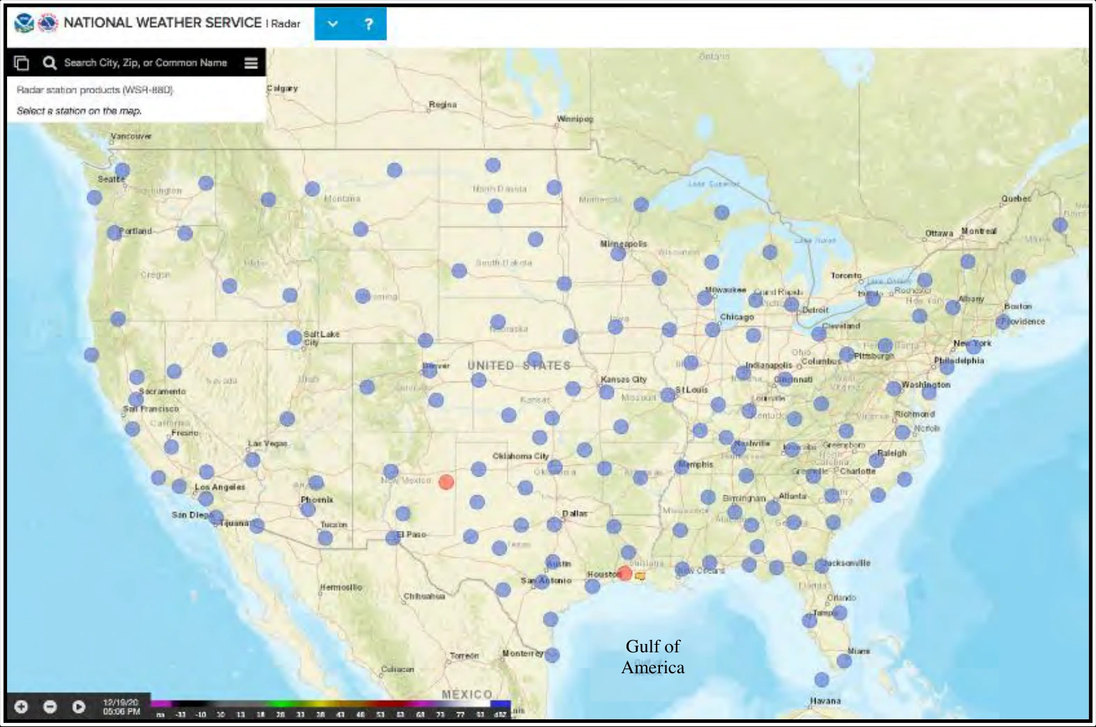 Figure 24-8. Locations of WSR-88D Weather Radar in the CONUS