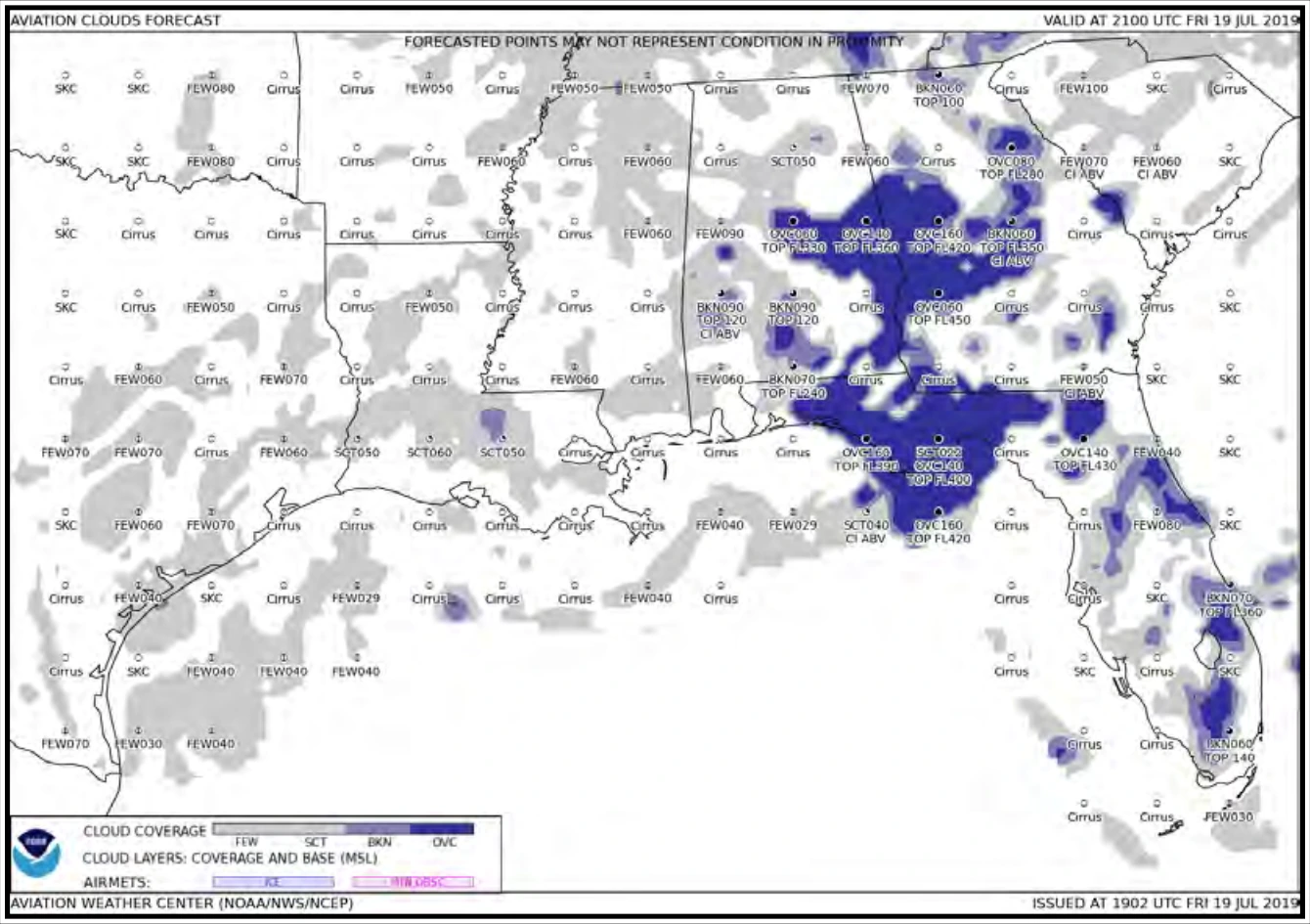 Figure 27-2. Aviation Clouds Forecast Example