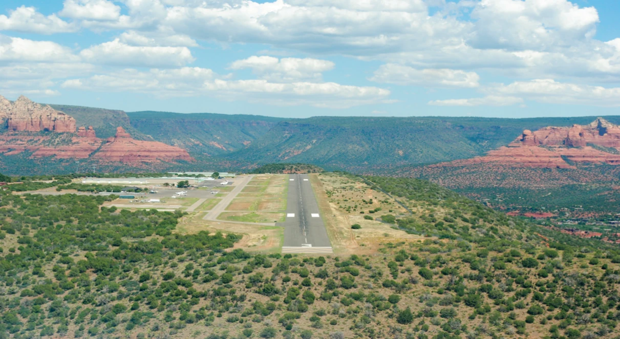 Figure 1-13. Sedona Airport is one of the many airports that operate without a control tower.