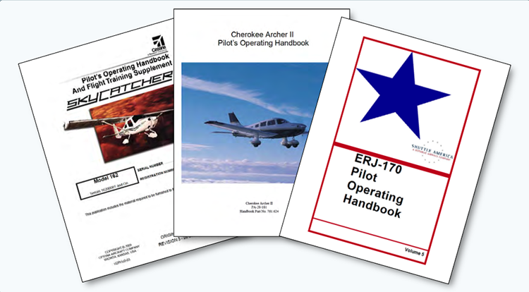 Figure 1-16. Pilot Operating Handbooks from manufacturers.