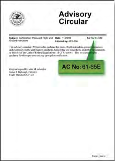 Figure 1-17. Example of an Advisory Circular in its fifth revision.
