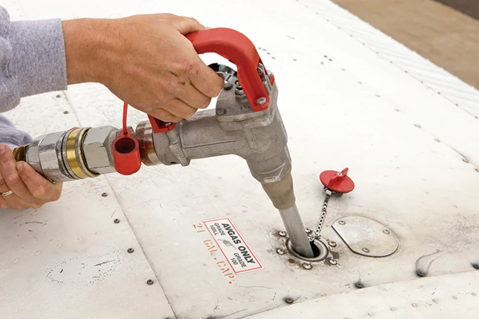 Figure 2-10. An AVGAS fuel filler nozzle is straight with a constant diameter.
