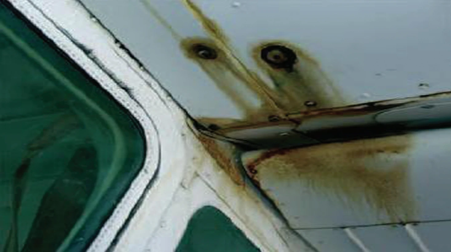 Figure 2-12. Evidence of fuel leakage can be found along rivet lines.