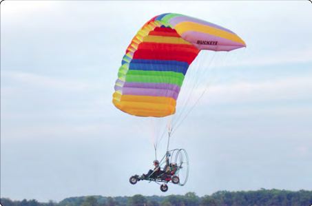 A powered parachute.