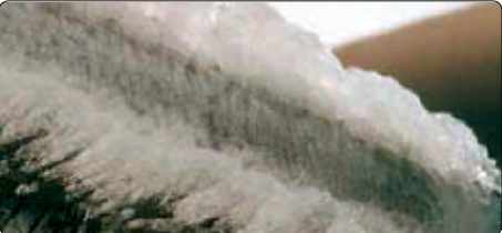 Inflight ice formation.
