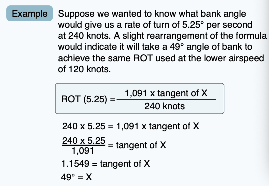 To achieve the same rate of turn of an aircraft traveling at 120 knots, an increase of bank angle is required.