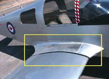 A wing root can cause interference drag.
