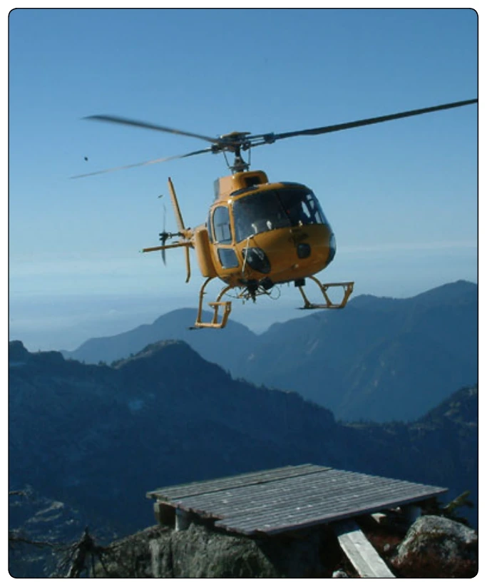 Figure 1-1. Search and rescue helicopter conducting a pinnacle approach.