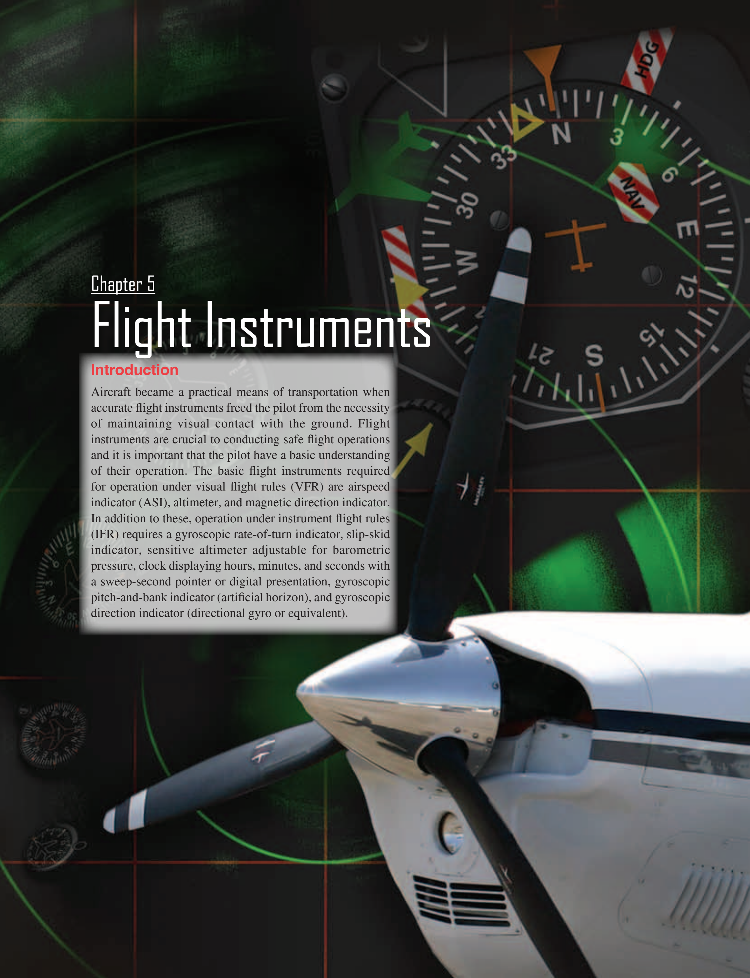 Chapter 5 opener: Flight Instruments.