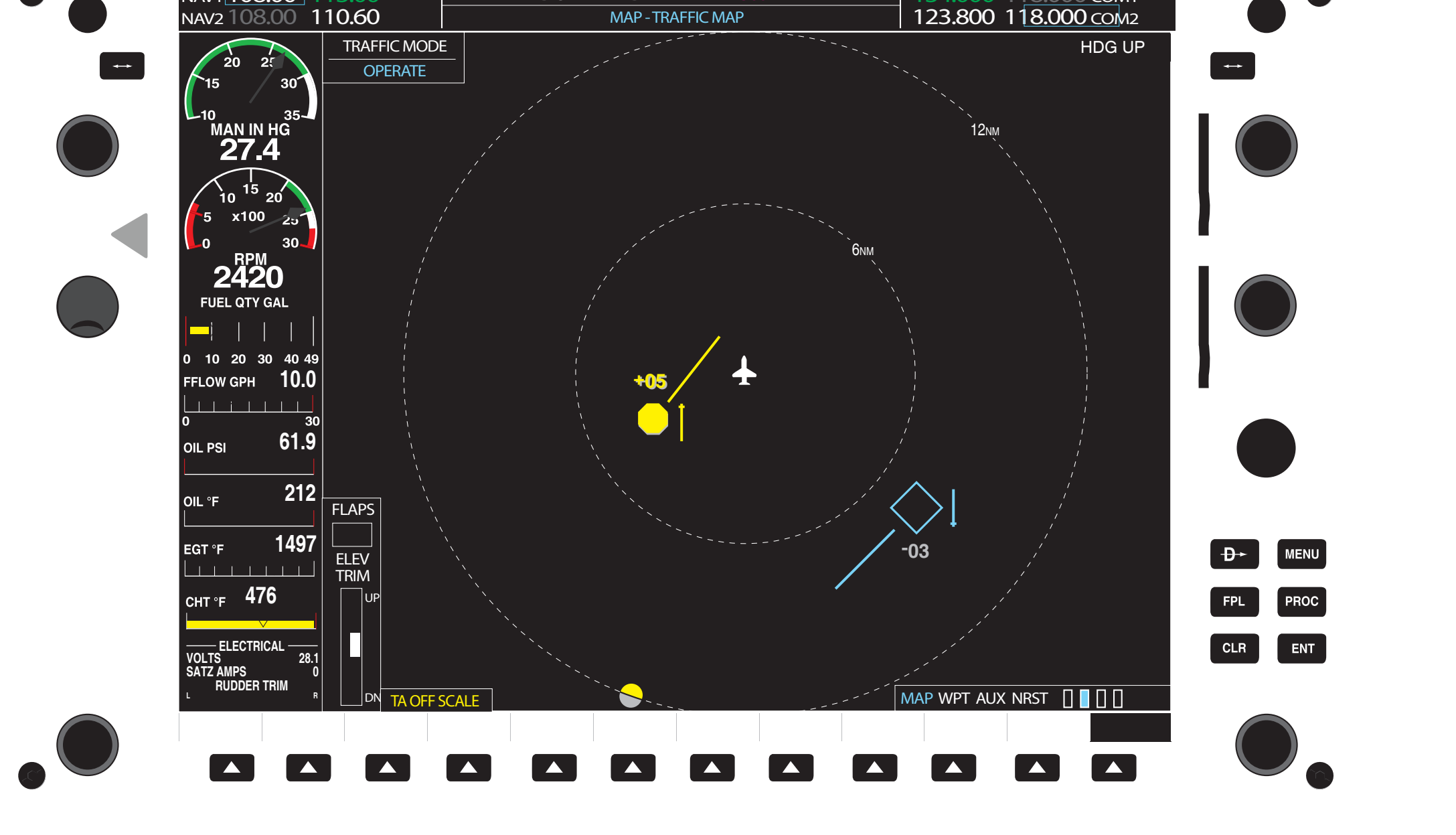Figure 11-18. A typical display on aircraft MFD when using TIS.