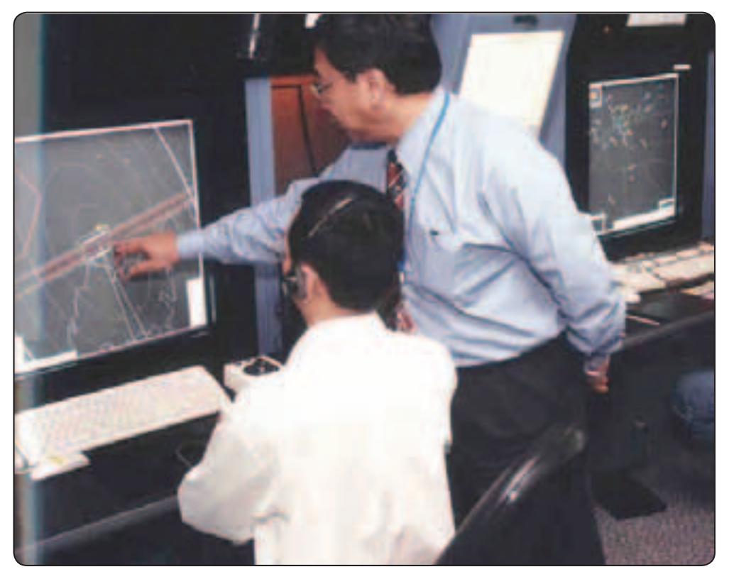 Figure 2-14. High-resolution ATC displays used in PRM.