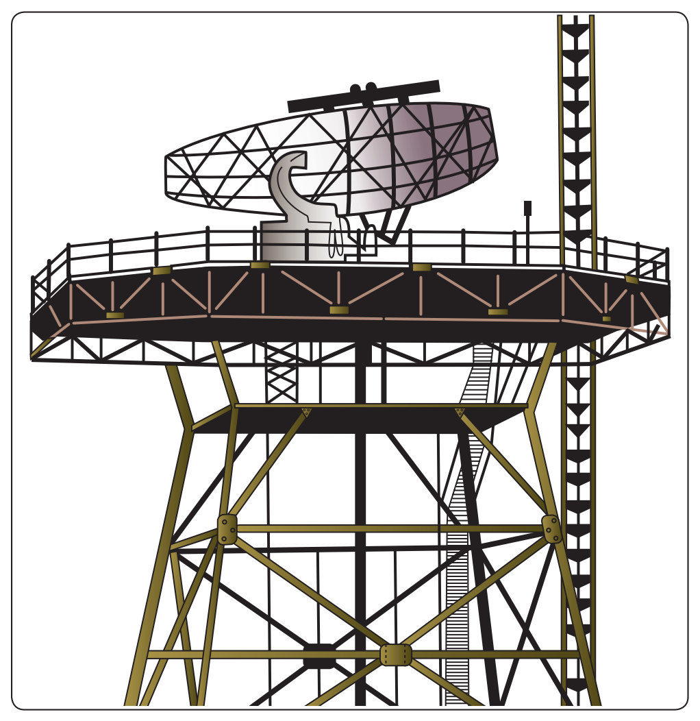Figure 2-7. Combined radar and beacon antenna.