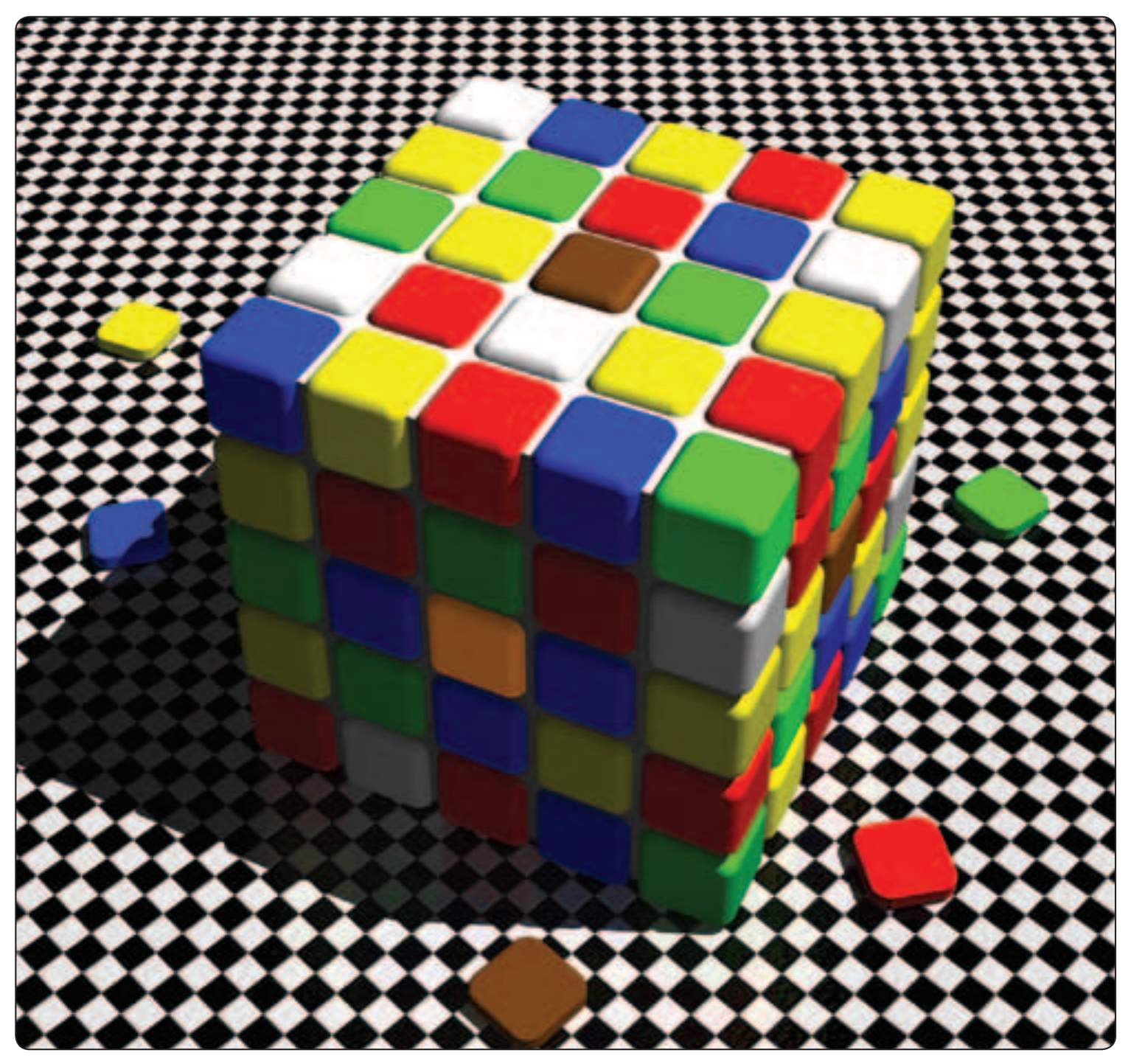 Figure 3-1. Rubik’s cube graphic depicting the visual processing of information.