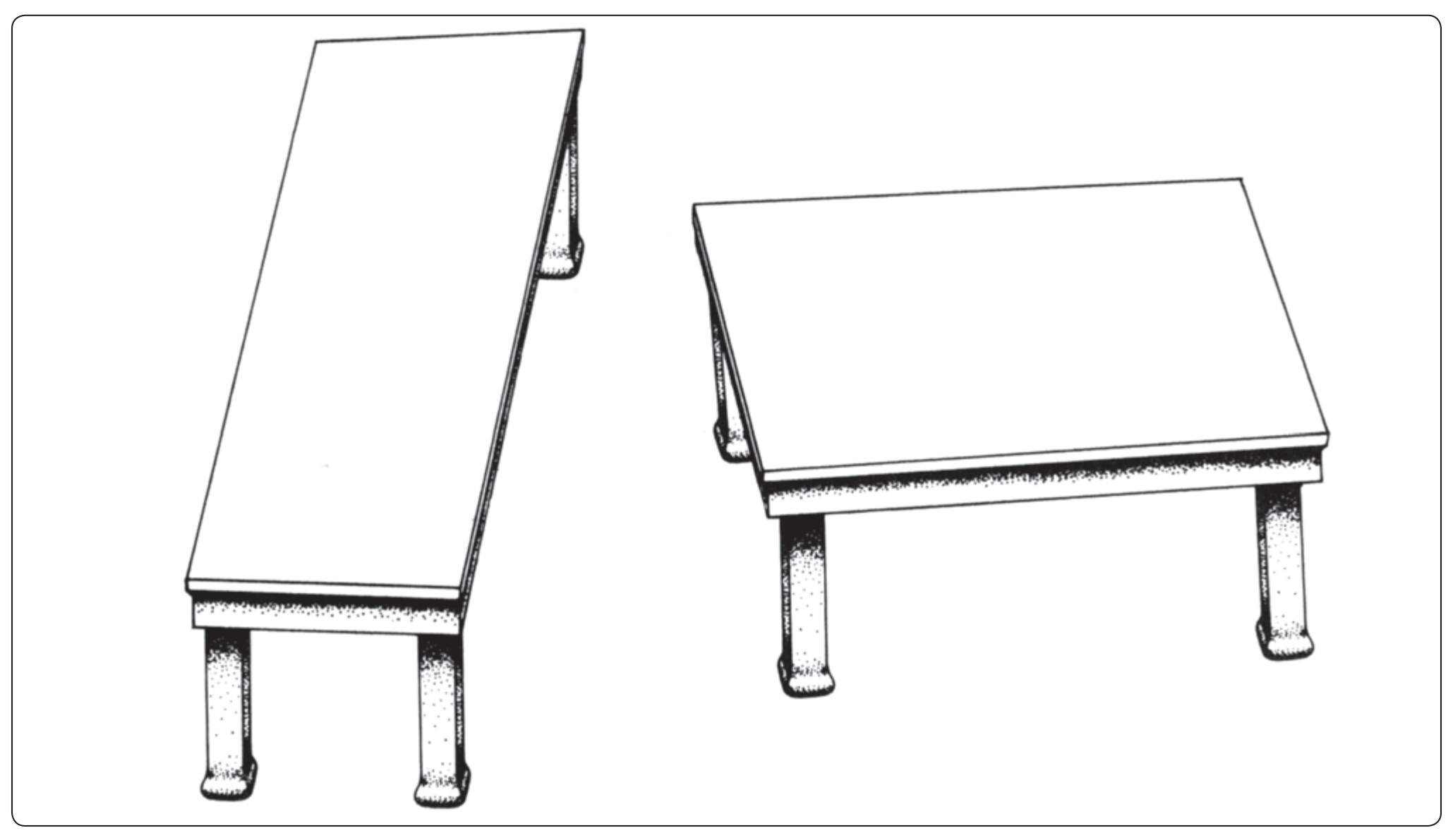 Figure 3-2. Shepard’s tables illustrating problems with perception as both tables are the same length.
