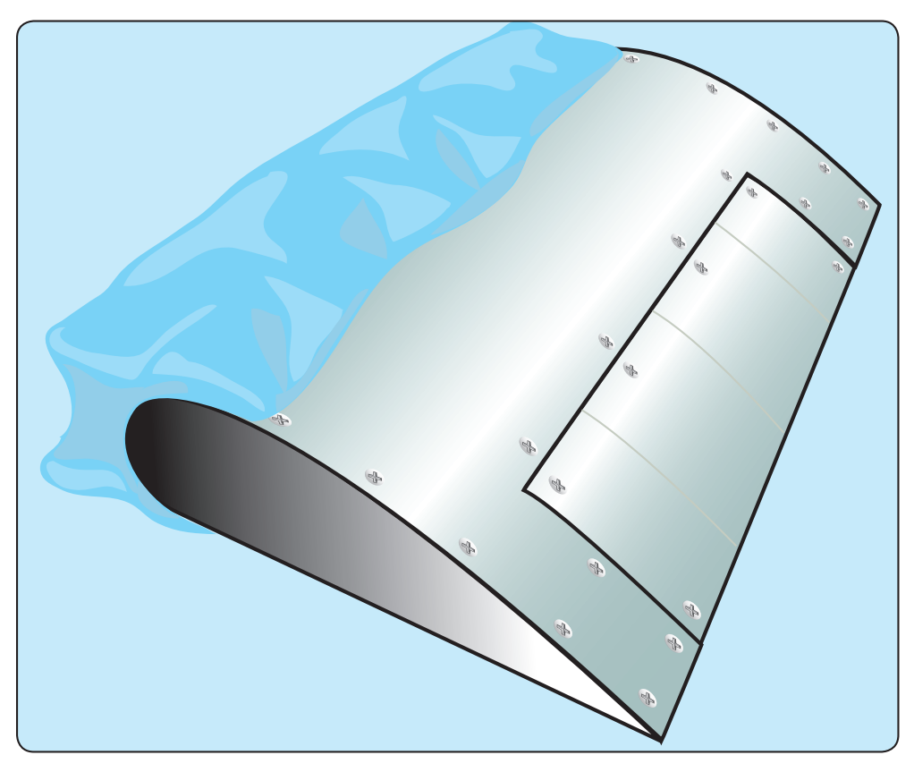 Figure 4-18. Clear ice buildup with horns.