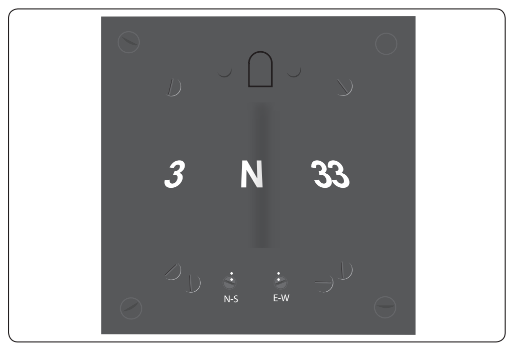Figure 5-16. A magnetic compass. The vertical line is called the lubber line.