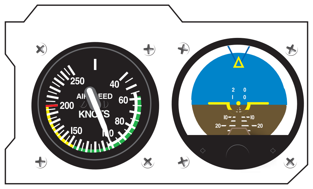 Figure 6-10. Pitch attitude has moved higher.