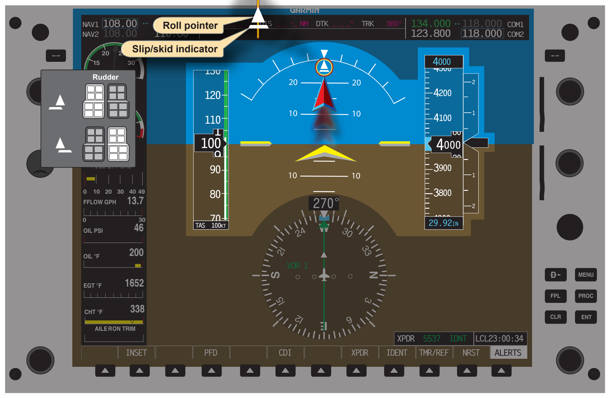 Figure 6-34. Roll pointer and slip/skid indicator.