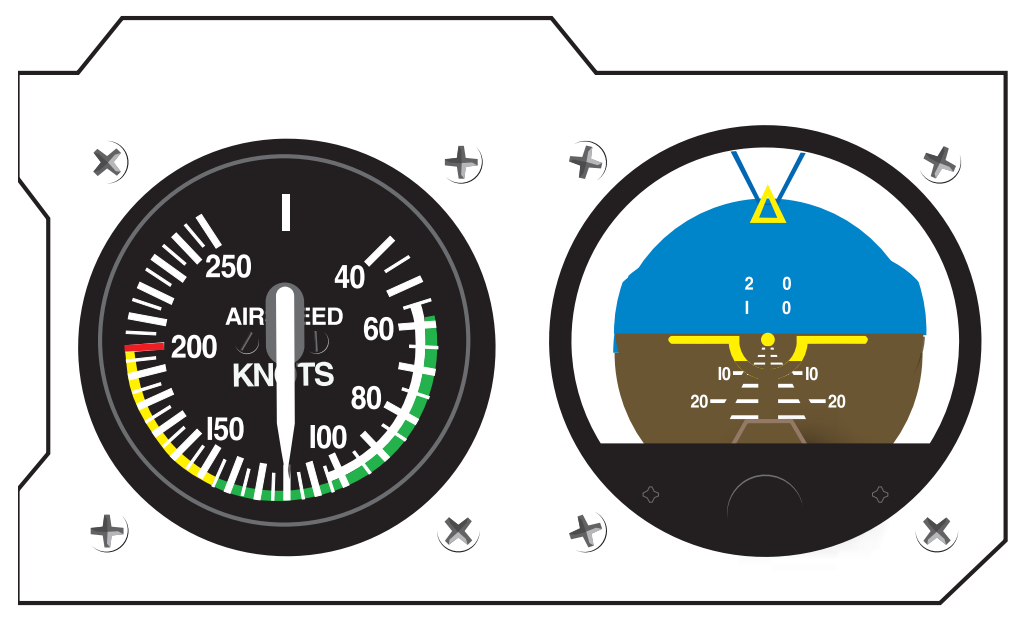 Figure 6-9. Pitch attitude has lowered.