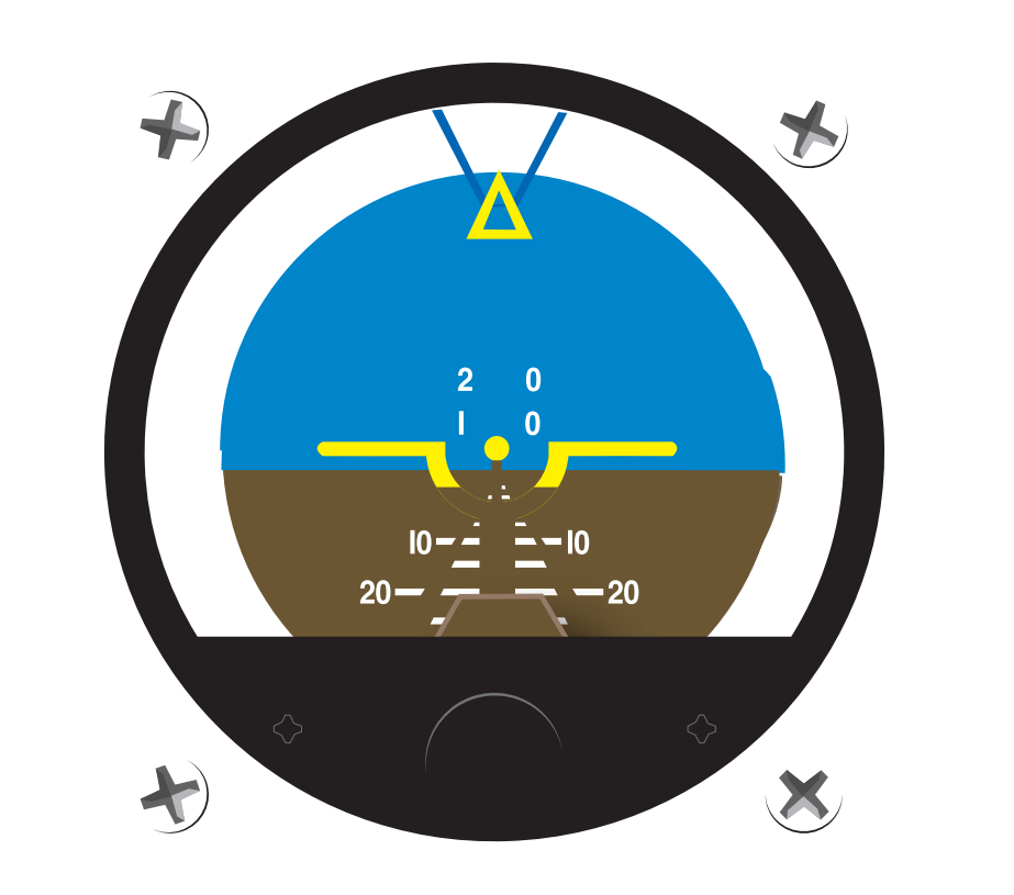 Figure 7-5. Pitch correction for level flight, one bar width.
