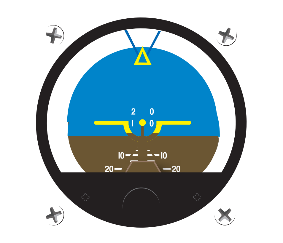 Figure 7-6. Pitch correction for level flight, one-and-one-half bar width.