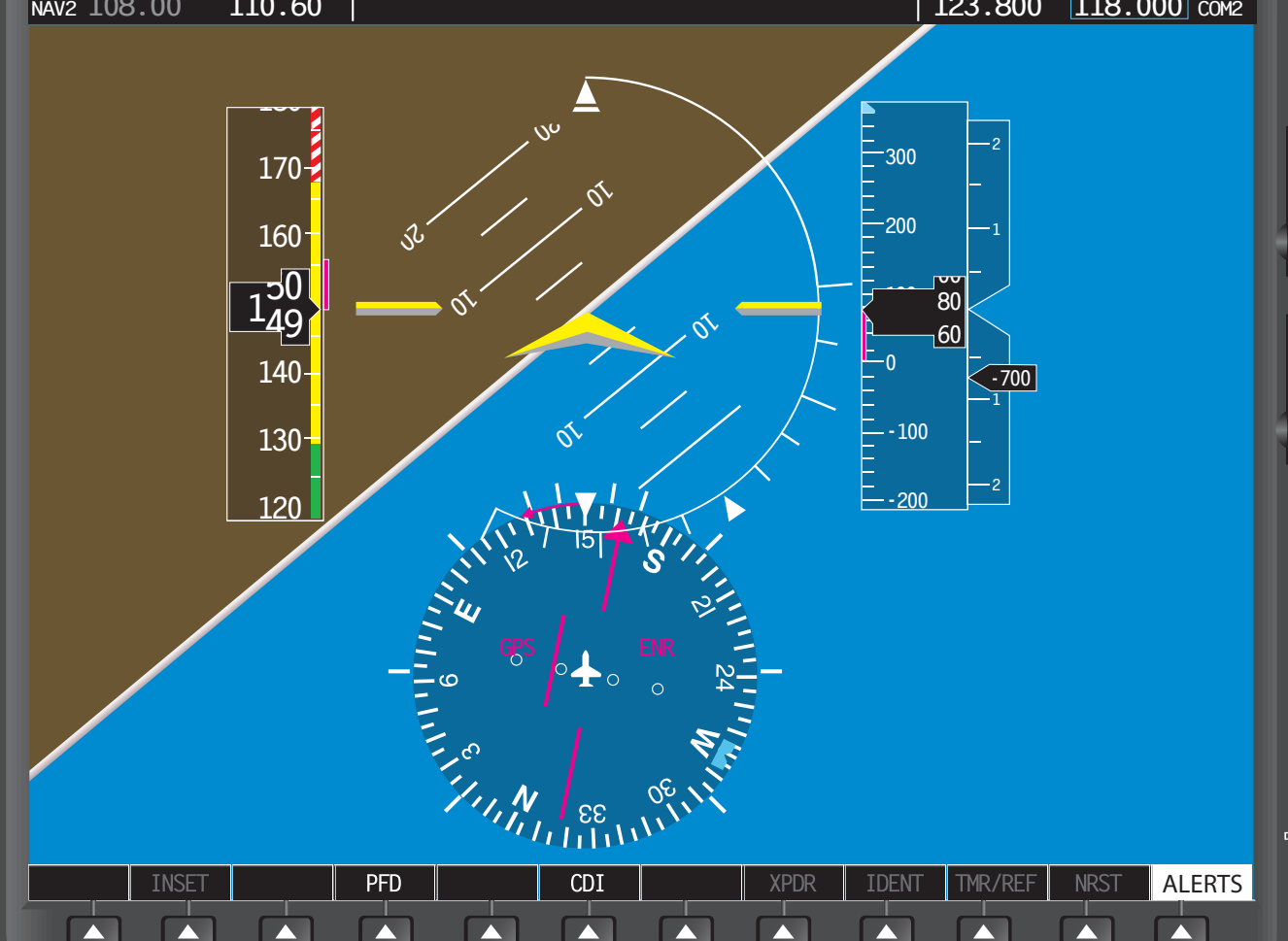 Figure 7-71. Aircraft rolled past 60°.