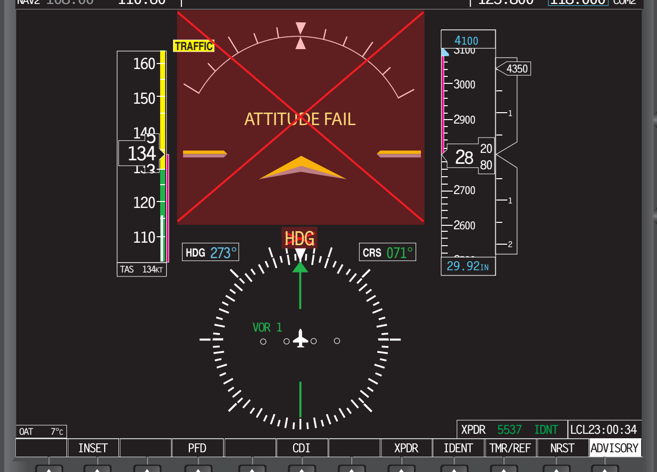 Figure 7-73. AHRS unit failed.