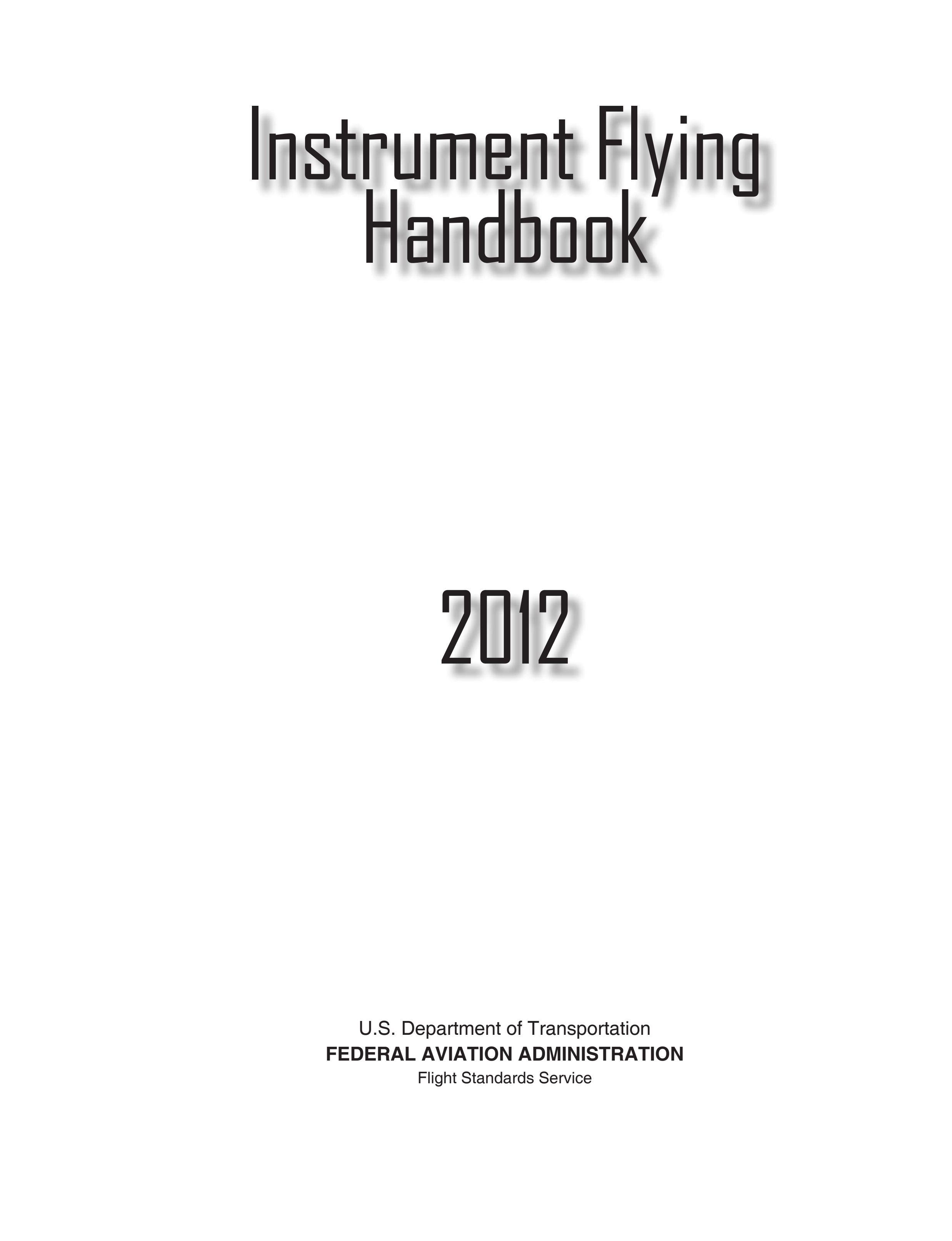 Title page of the Instrument Flying Handbook, FAA-H-8083-15B.