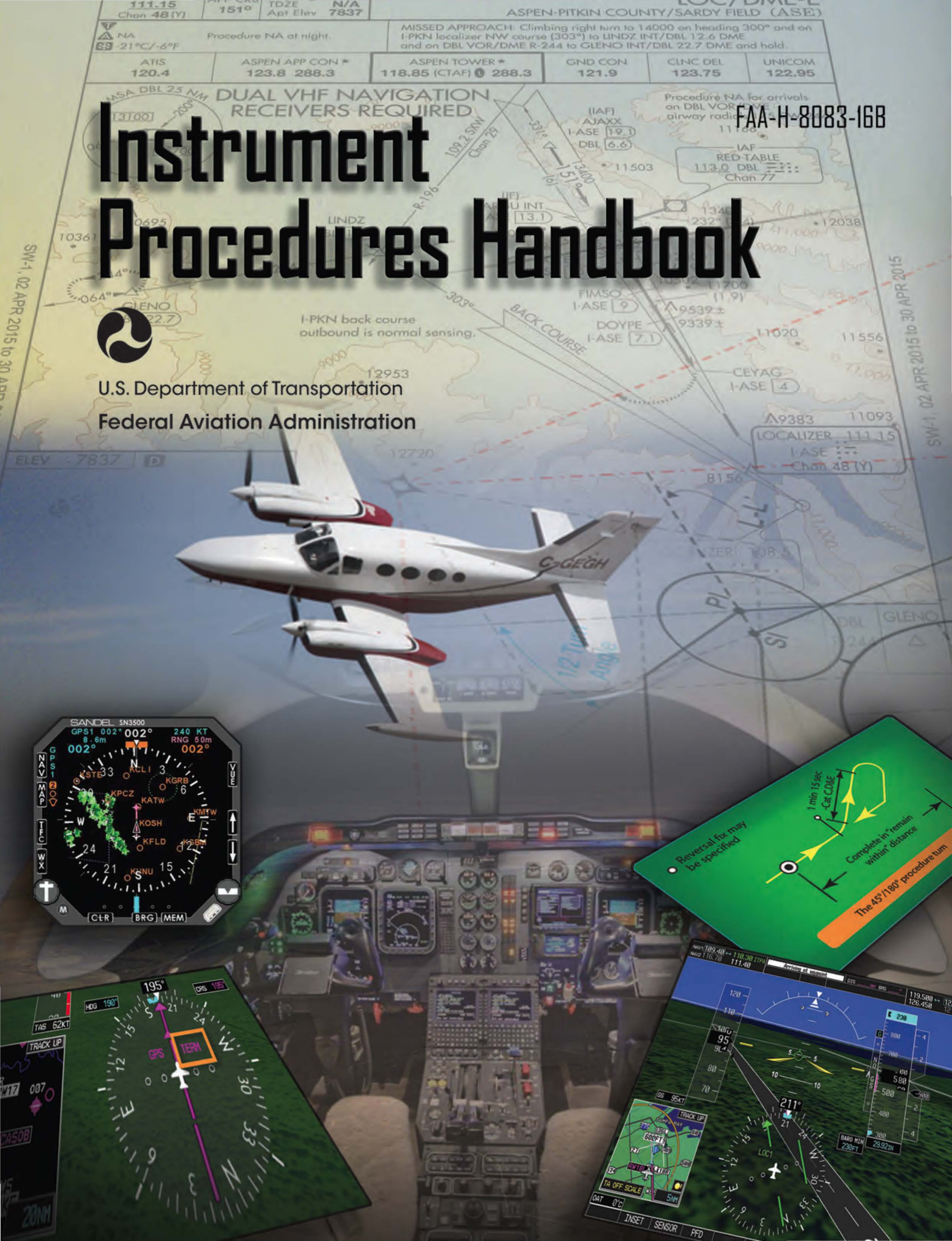Front cover of the Instrument Procedures Handbook, FAA-H-8083-16B.