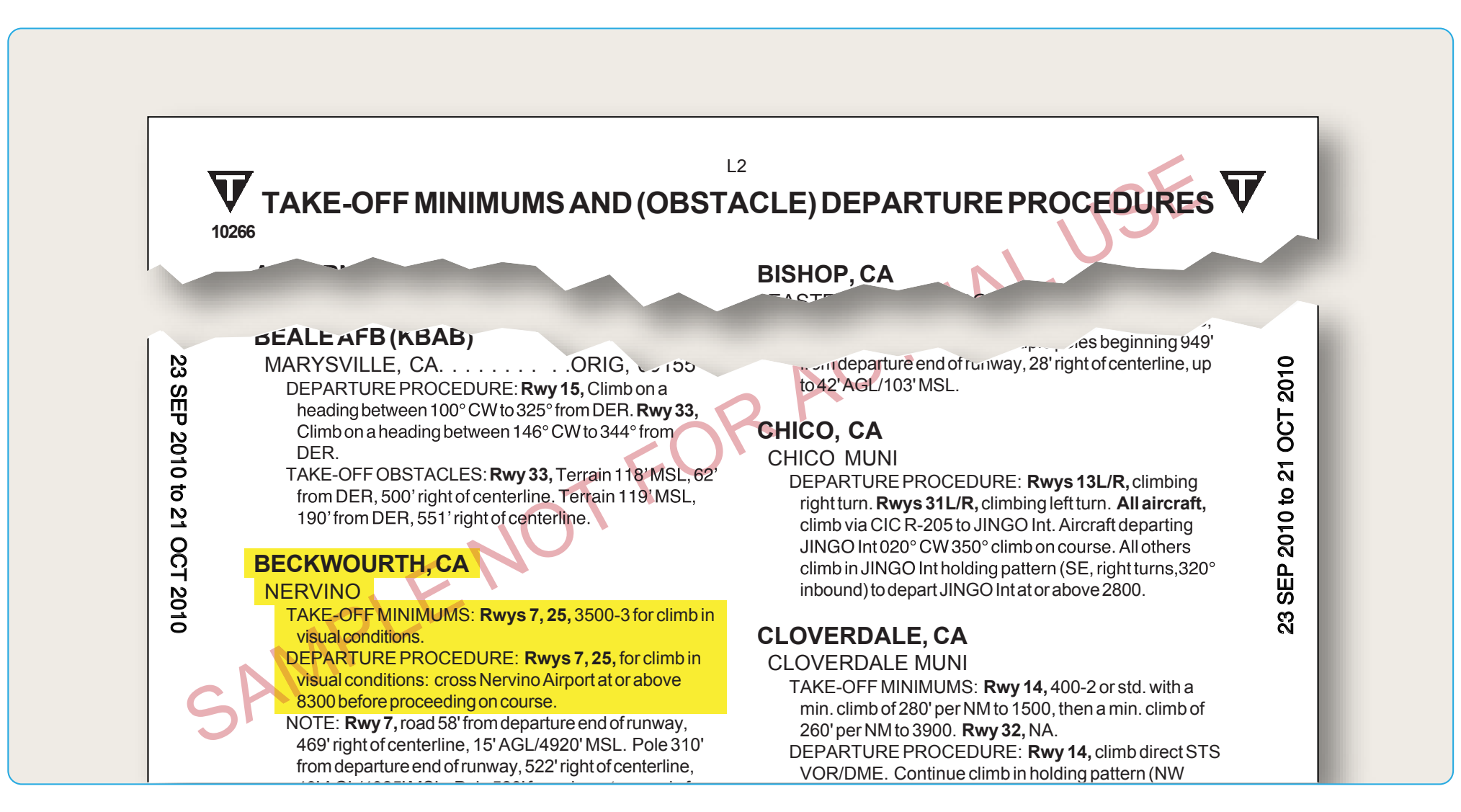 Figure 1-36. Examples of takeoff minimums obstacle clearance.