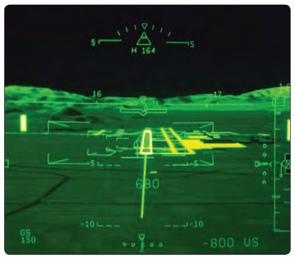 Figure 5-15. An aircraft on an approach equipped with a SVS.