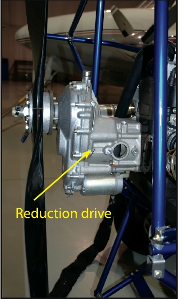 Figure 3-16. Reduction drives reduce the propeller RPM from the engine RPM by about half.