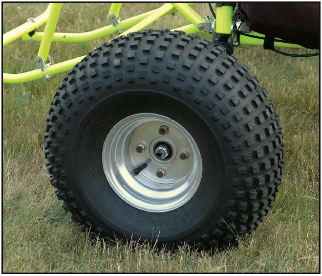 Figure 3-19. Some powered parachute tires are heavily treaded while others are smooth.