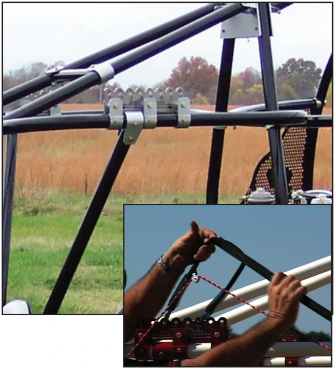 Figure 3-4. Multiple attachment points for the wing as a means to adjust the wing hang point.