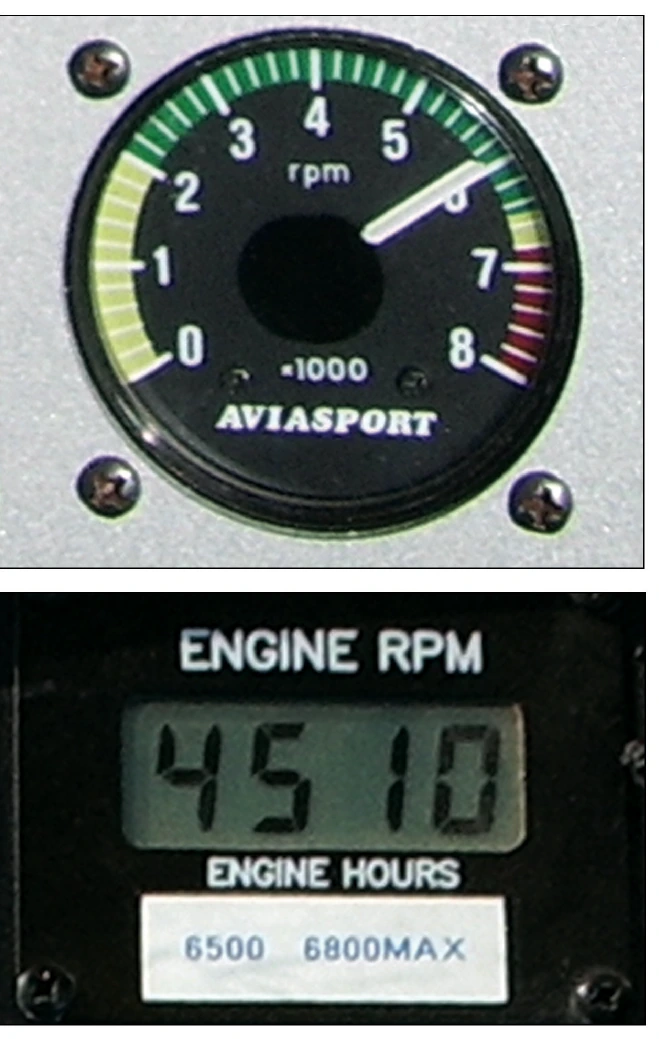 Figure 4-5. Engine RPM is indicated on the gauge.
