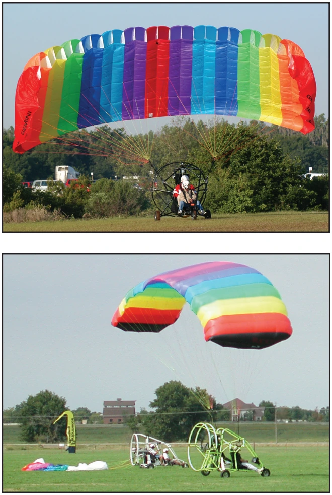 Figure 7-3. Pressurizing, or kiting, the wing.