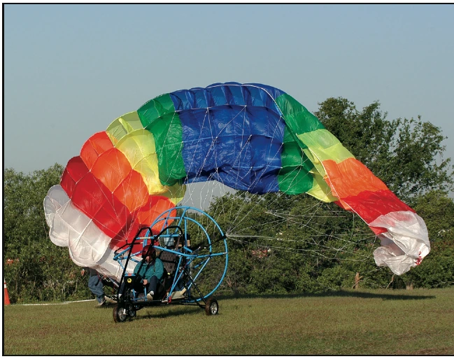 Figure 7-4. The powered parachute should be headed into the wind during takeoff.