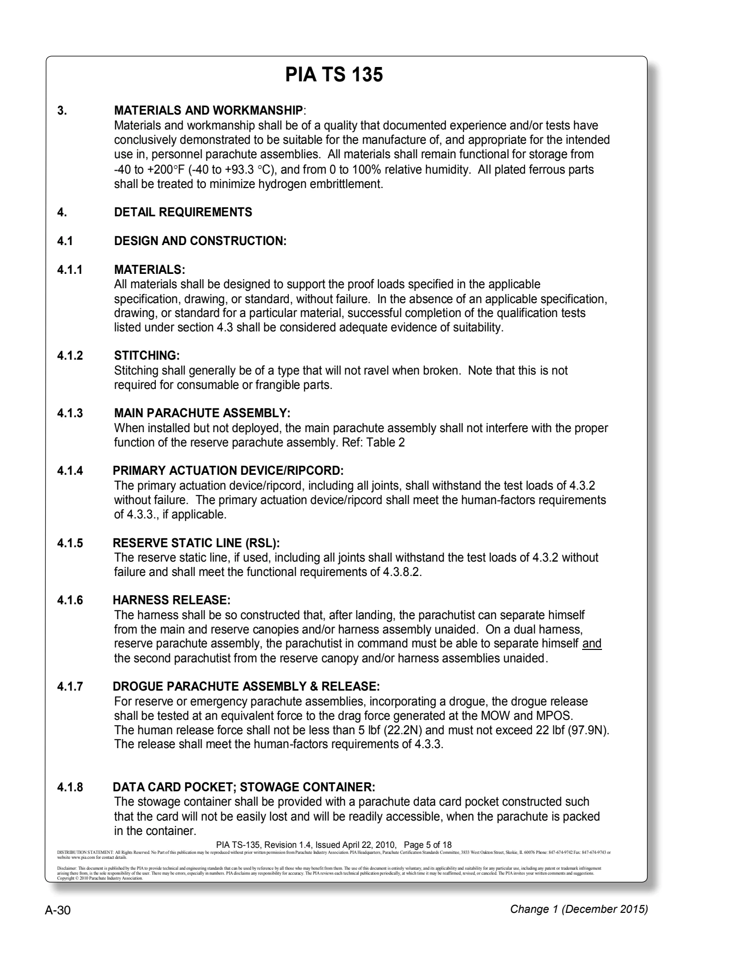 Appendix A technical document page A-30.