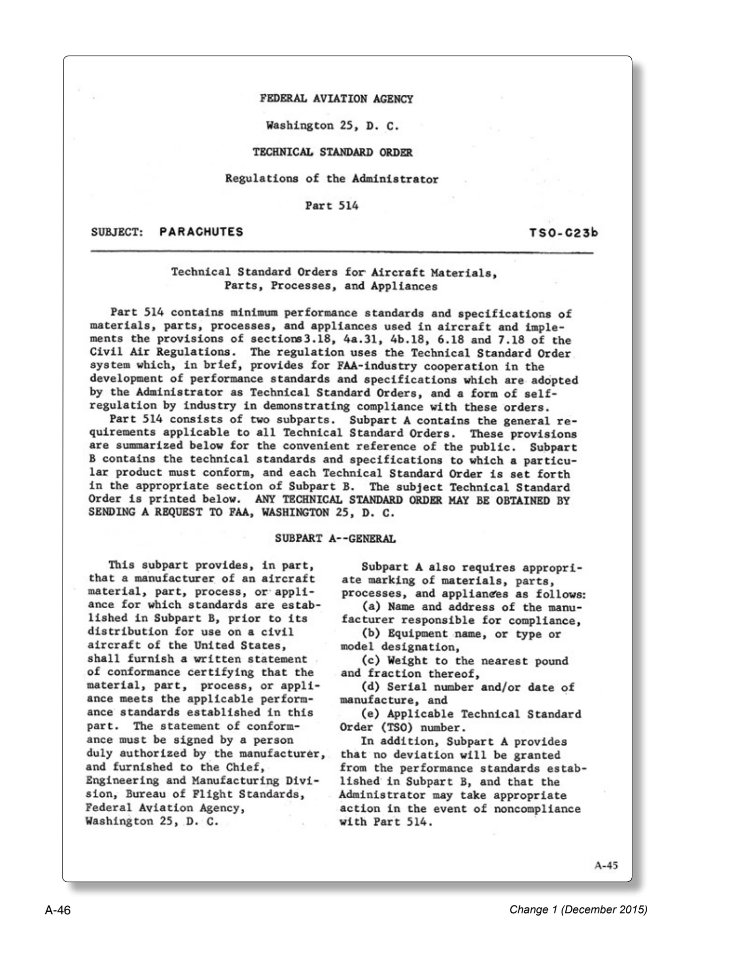 Appendix A technical document page A-46.