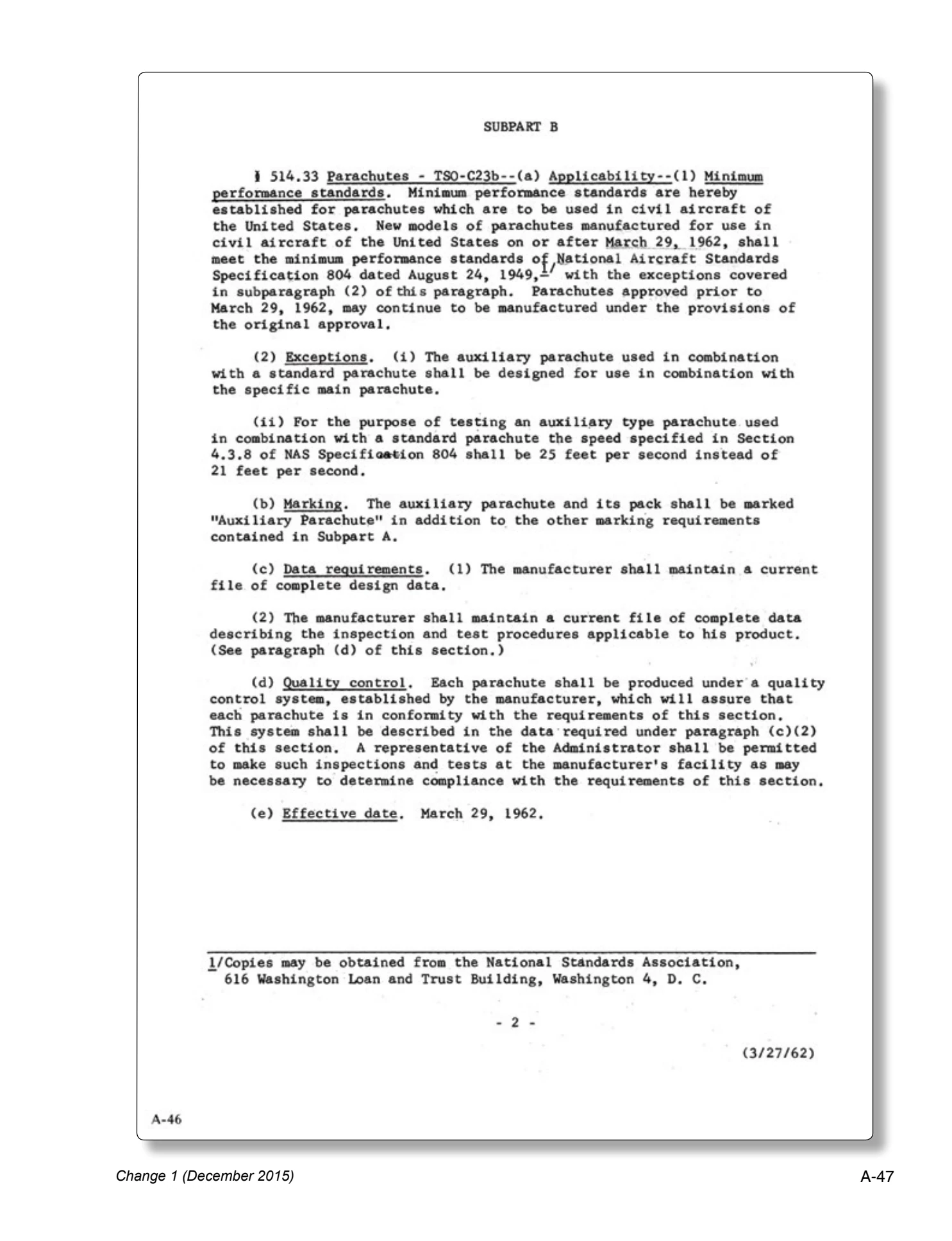 Appendix A technical document page A-47.