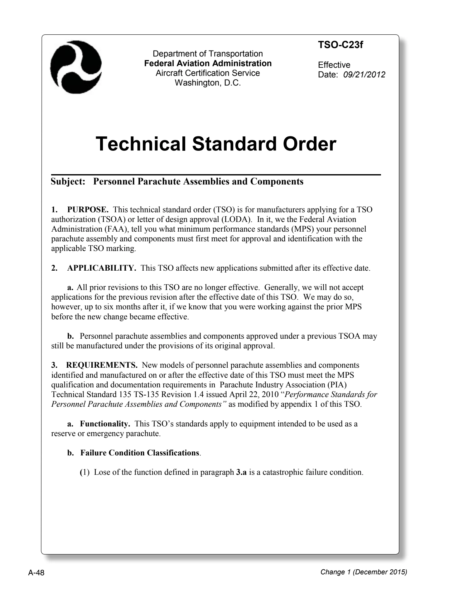 Appendix A technical document page A-48.