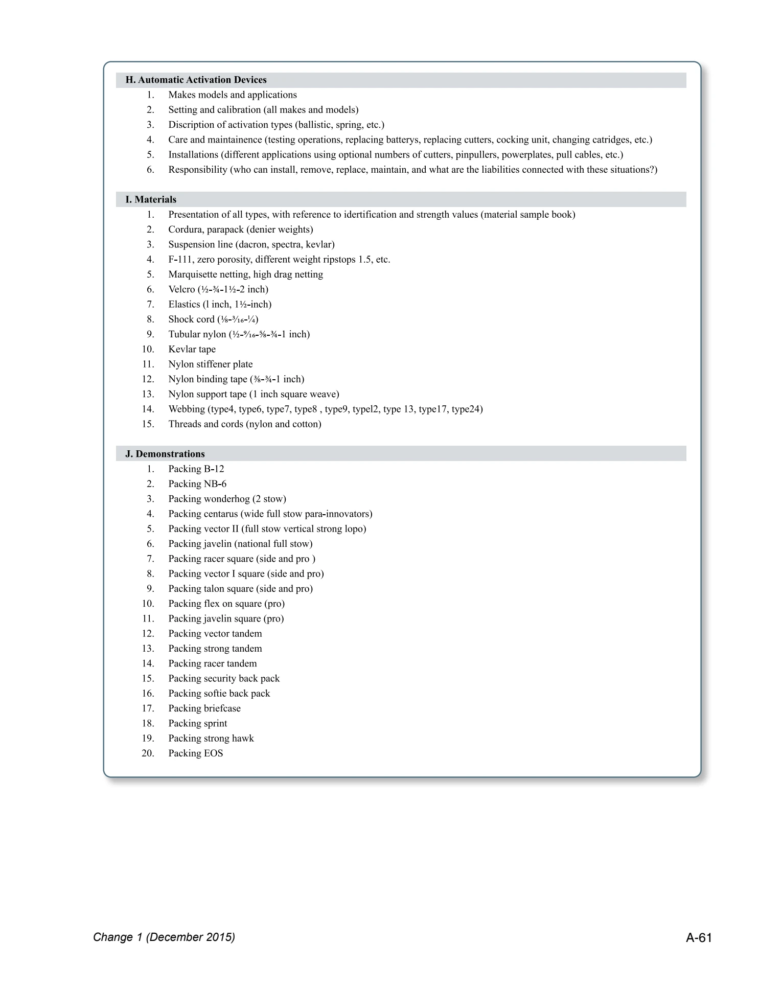 Appendix A technical document page A-61.