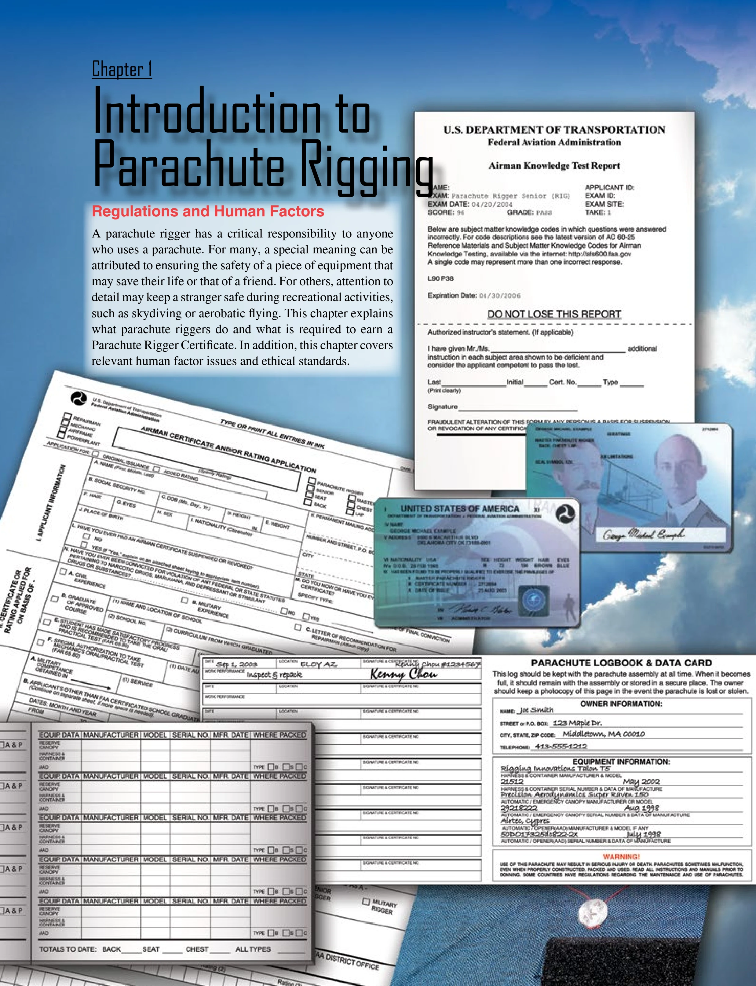 Parachute Rigger Handbook Chapter 1 opener.