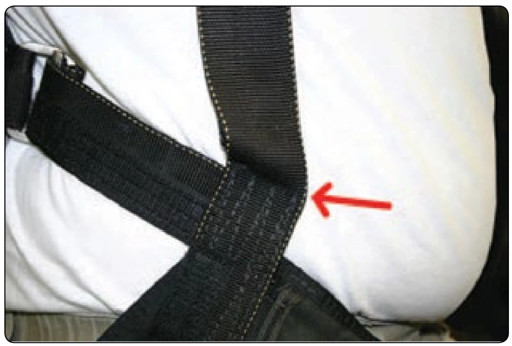 Figure 2-18. Stair-stepped harness (aka stepped harness) junction warping.