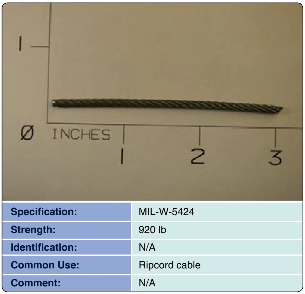 Figure 3-101. 7×7 stainless steel corrosion resistant cable.